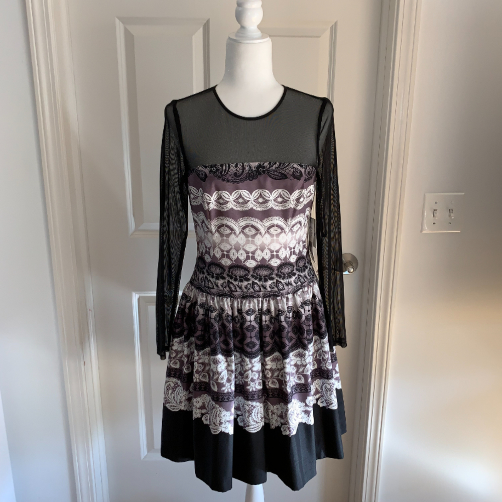 Eliza J Floral Sheer Dress